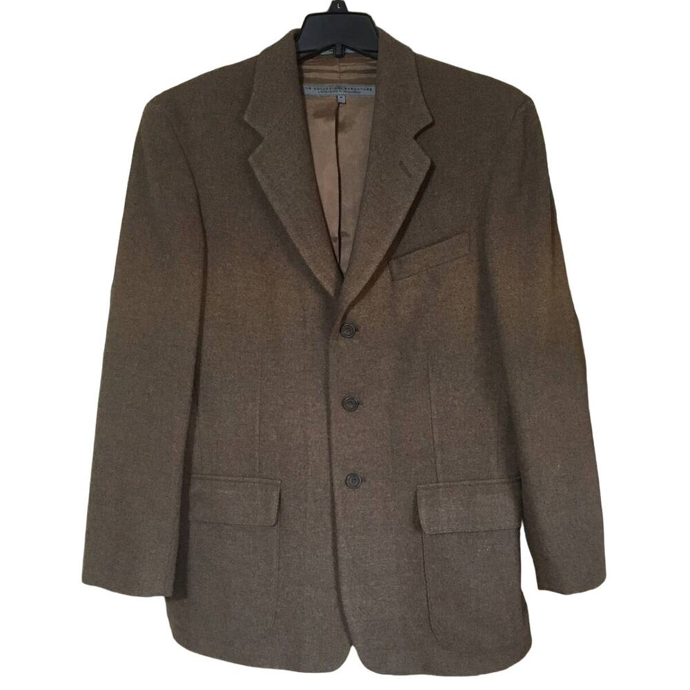 Le Collezioni Structure Made in Italy Med Brown Wool Blend Men's Jacket Blazer